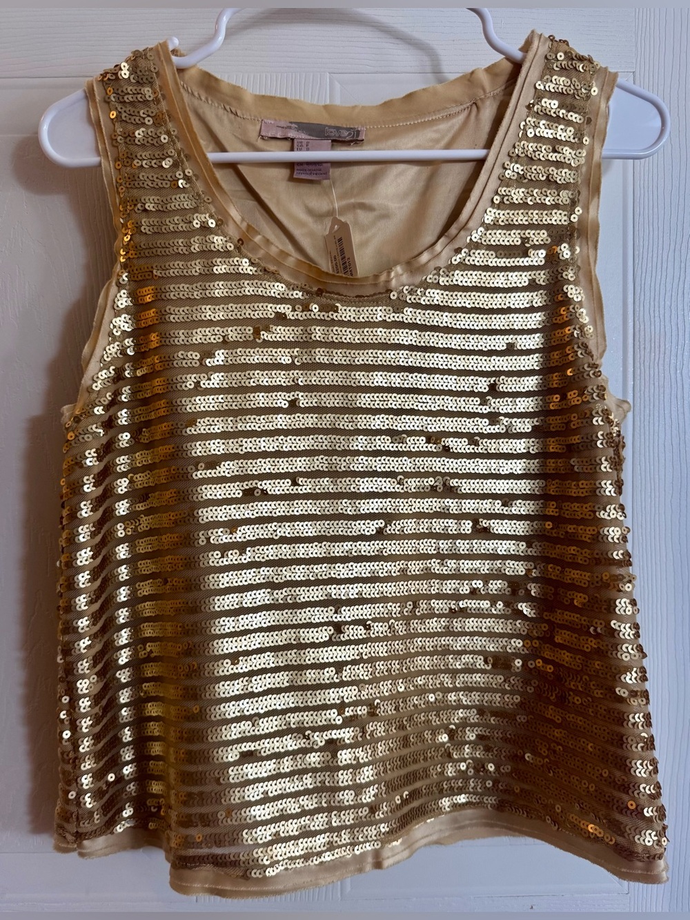 Forever 21 Gold Sequin Sleeveless Tank Top Blouse Size S